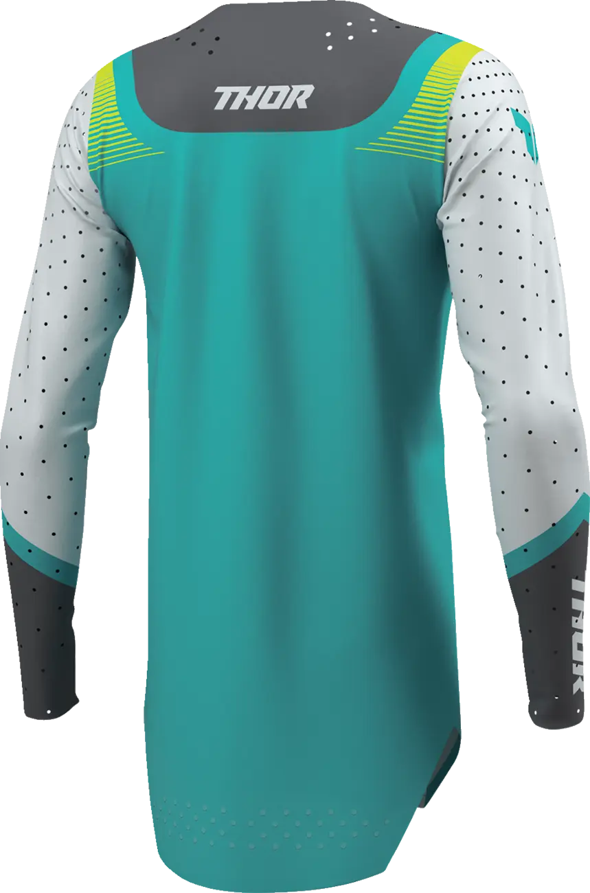 Thor Women's Sportmode Velocity Jersey - Gray/White/Aqua/Fluorescent Yellow