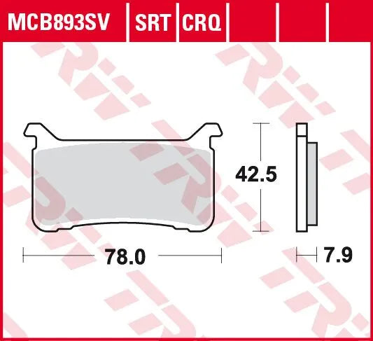 Trw Crq Series Carbon Race Brake Pads For Front Calipers