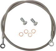 Parts Unlimited Extended Brake Line 37" Silver