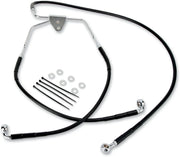 Drag Specialties Extended Brake Line Kit Front Black Vinyl