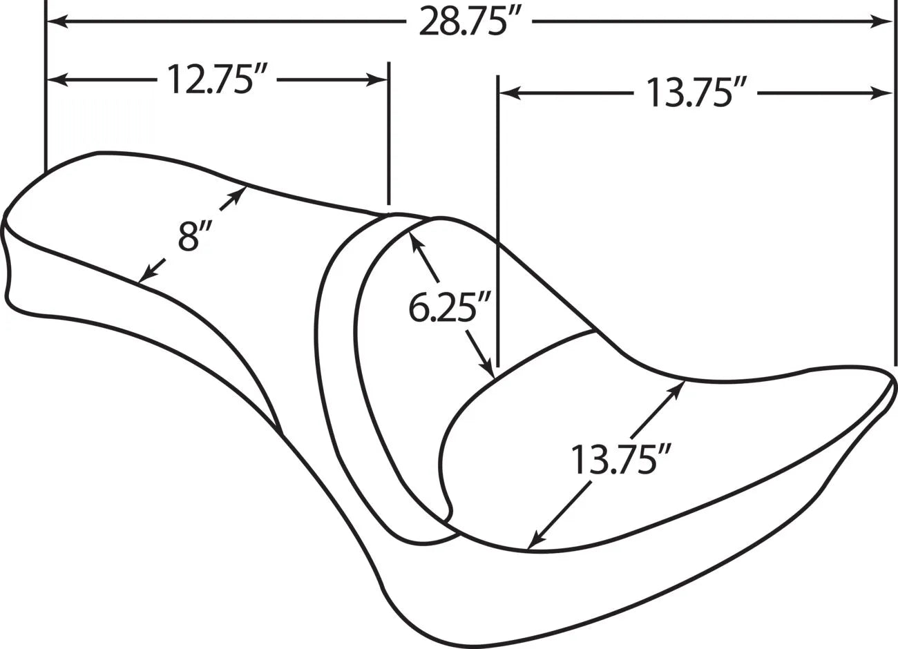 Drag Specialties Solo lædersæde