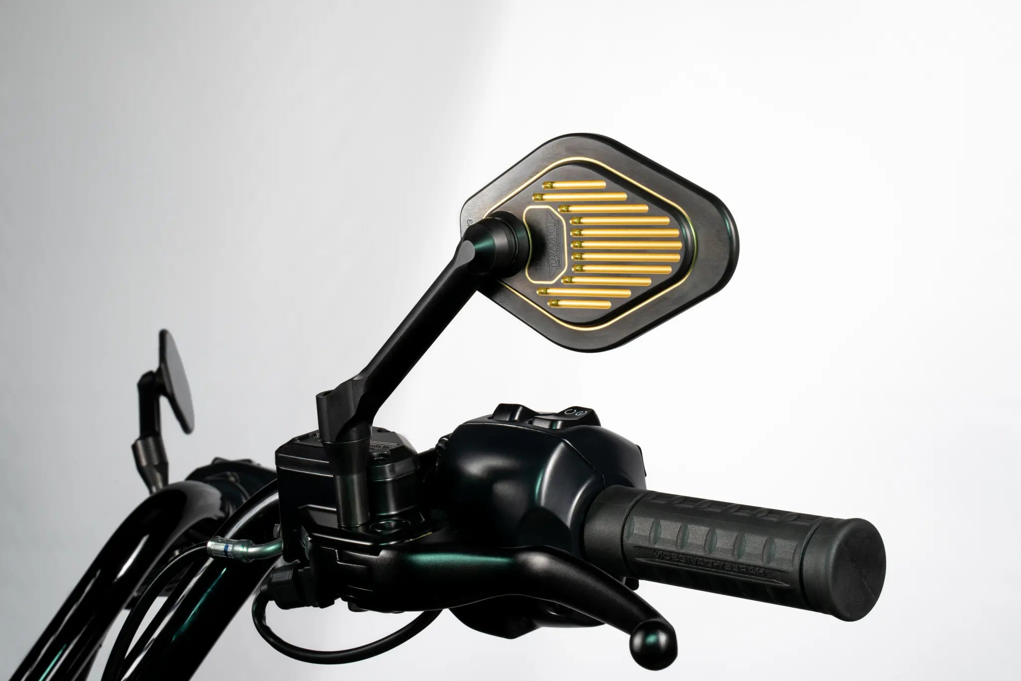 Drag Specialties Justerbart Spejl 18cm Sort/guld