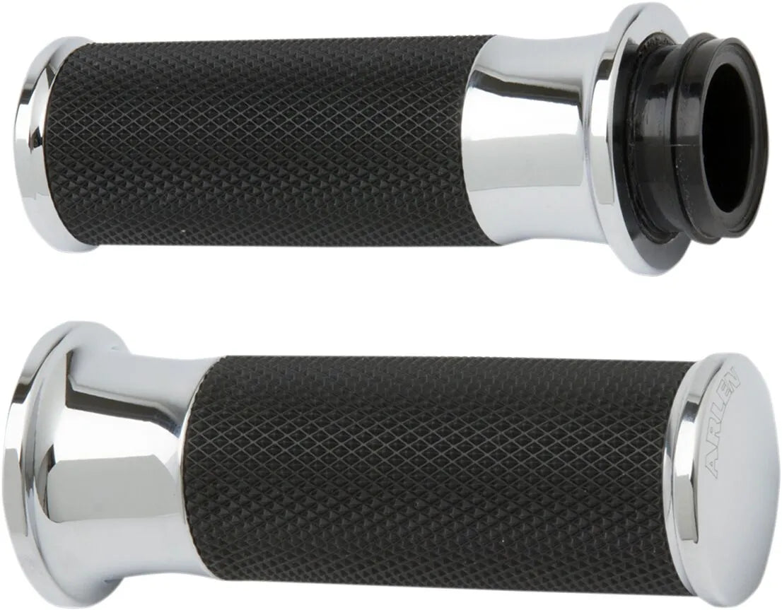 Arlen Ness Smooth Grips - Sort/krom