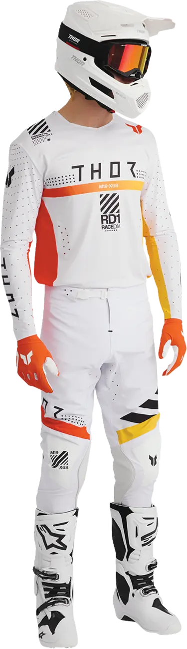 Thor Sportmode Synth Pants - Black/Orange/White/Yellow