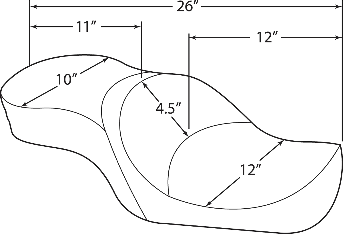 Drag Specialties Lavprofil Touring Seat