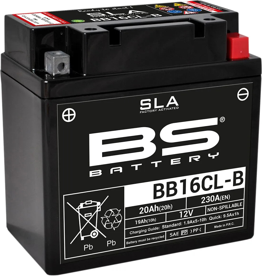 Bs Batteri Agm 12v 19ah Motorcykel Batteri