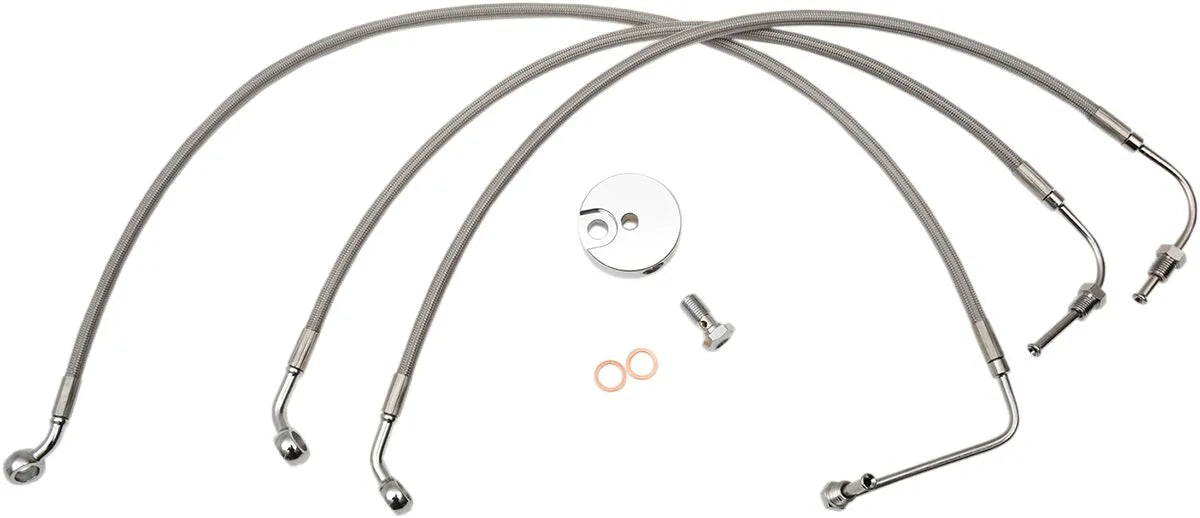 La Choppers Stainless Steel Brake Line Kit For Ape Hangers