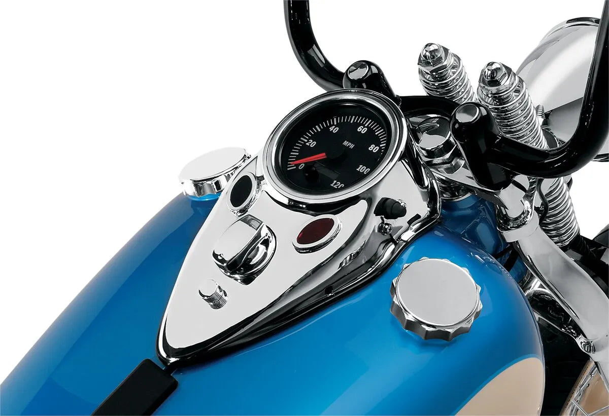 Drag Specialties Cat Eye instrumentbrætbetræk - Krom