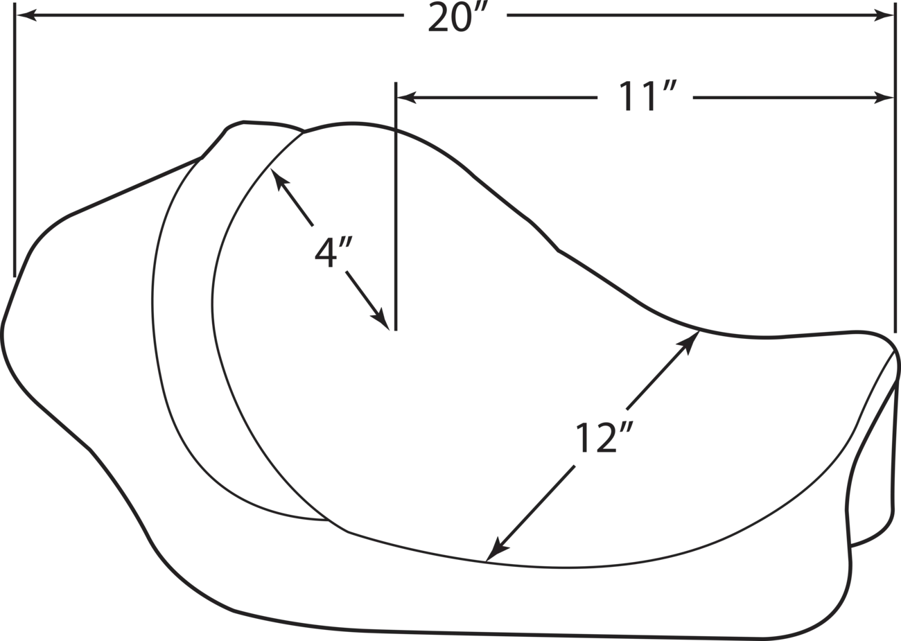 Drag Specialties Ryglæn kompatibelt solosæde
