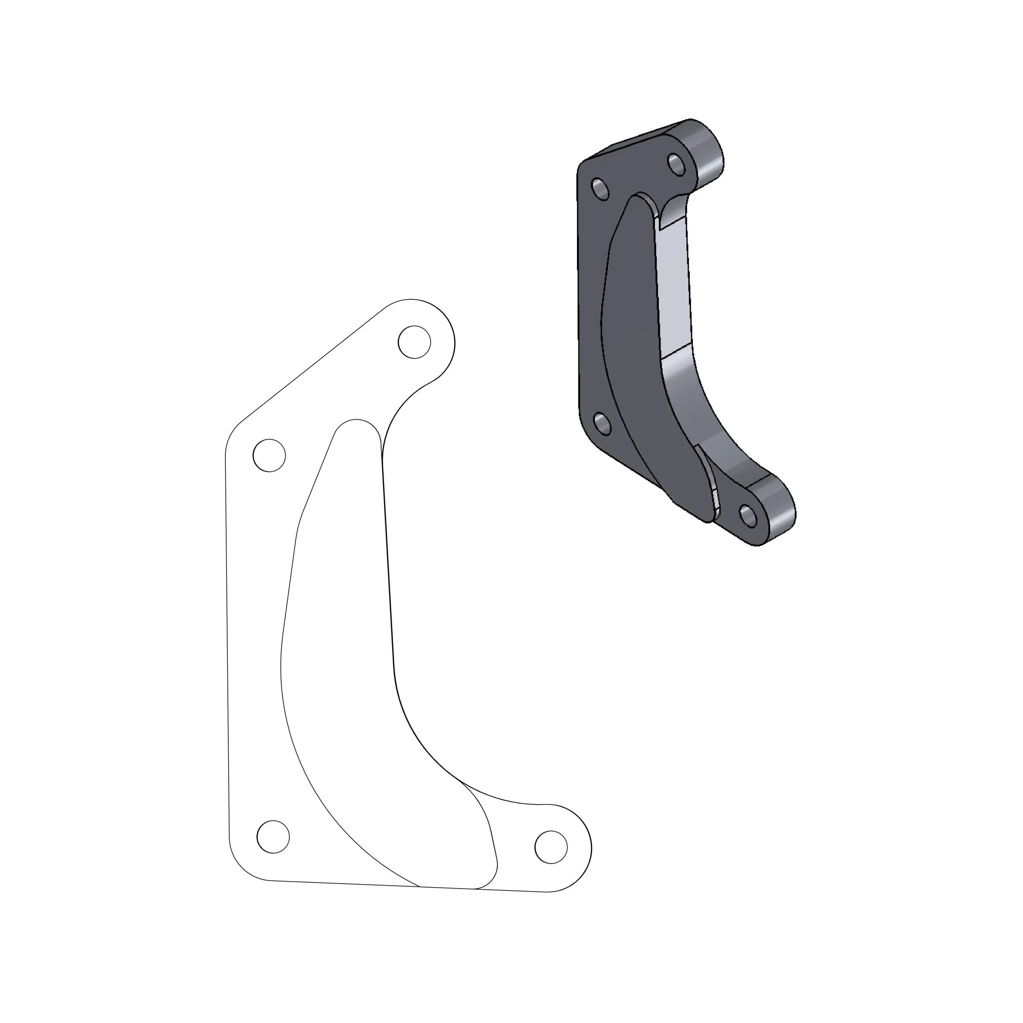 Moto-master Supermoto Racing Rotor Adapter Bracket