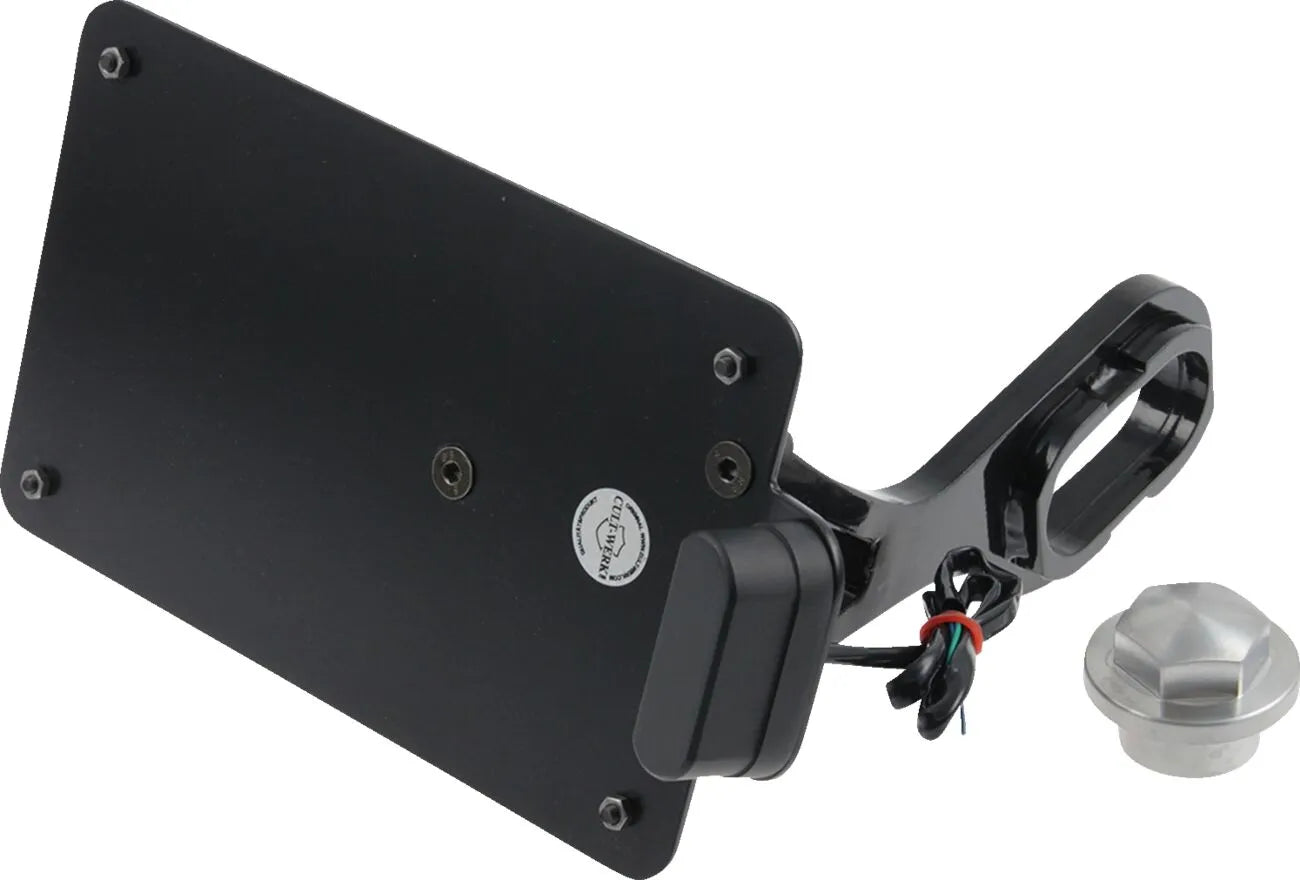 Cult Werk License Plate Holder - Black Steel