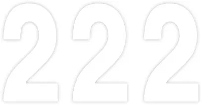 Factory Effex Pro Numbers Plate Graphic - 5" White Vinyl