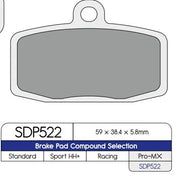 Dp Brakes Standard Sintered Metal Brake Pads