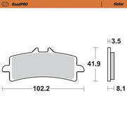Moto-master Roadpro Sintered Brake Pad Front