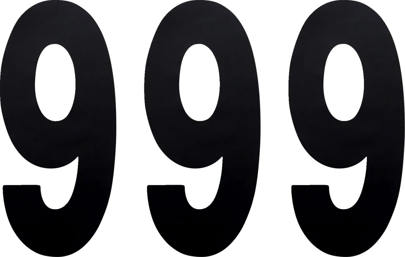 Factory Effex Standard Numbers - 8" Black (3-pack)