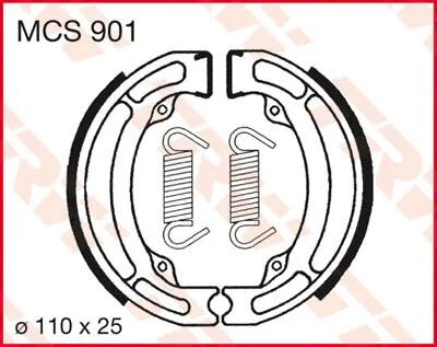 Trw Mcs901 Brake Shoe Set With Organic Base