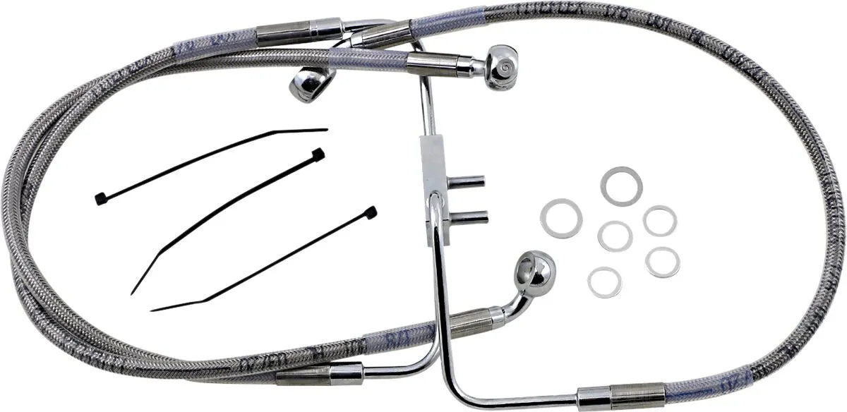 Drag Specialties Stainless Steel Brake Line Kit Front Upper