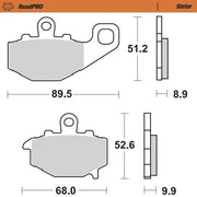 Moto-master Roadpro Sinter Brake Pad Rear