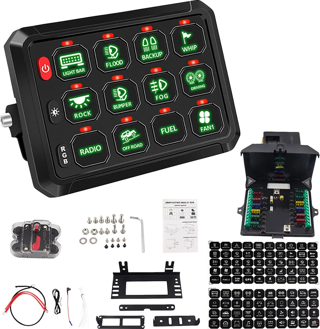 Moose Offroad Gang Switch Panel - 12v