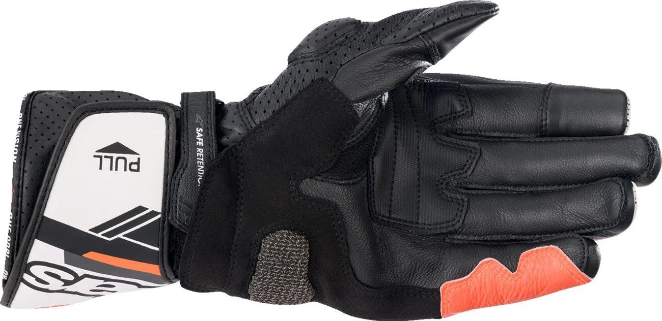 Alpinestars Sp-8 V3 Gloves Sport Riding For Men - Black/White/Fluorescent Red