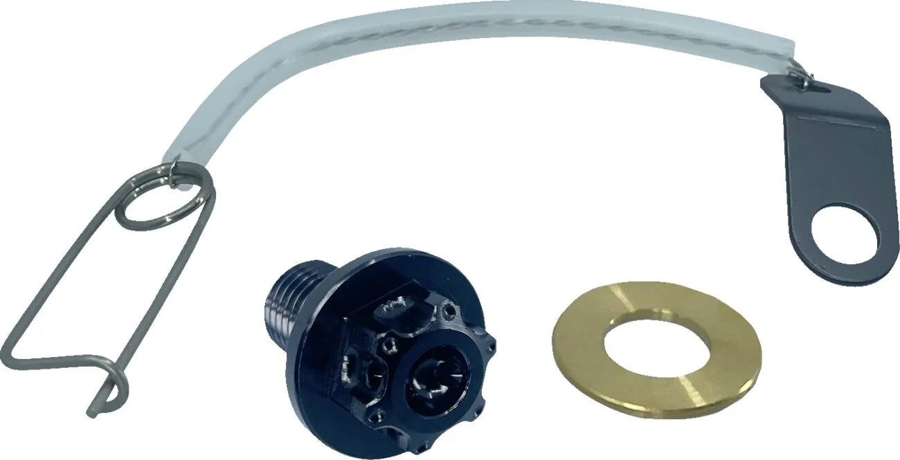 Psr Magnetisk Olieaftapningsprop M10 X 1.25 Aluminium - Sort