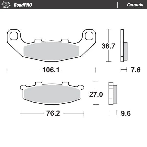 Moto-master Ceramic Brake Pads For Sport/touring Motorcycles