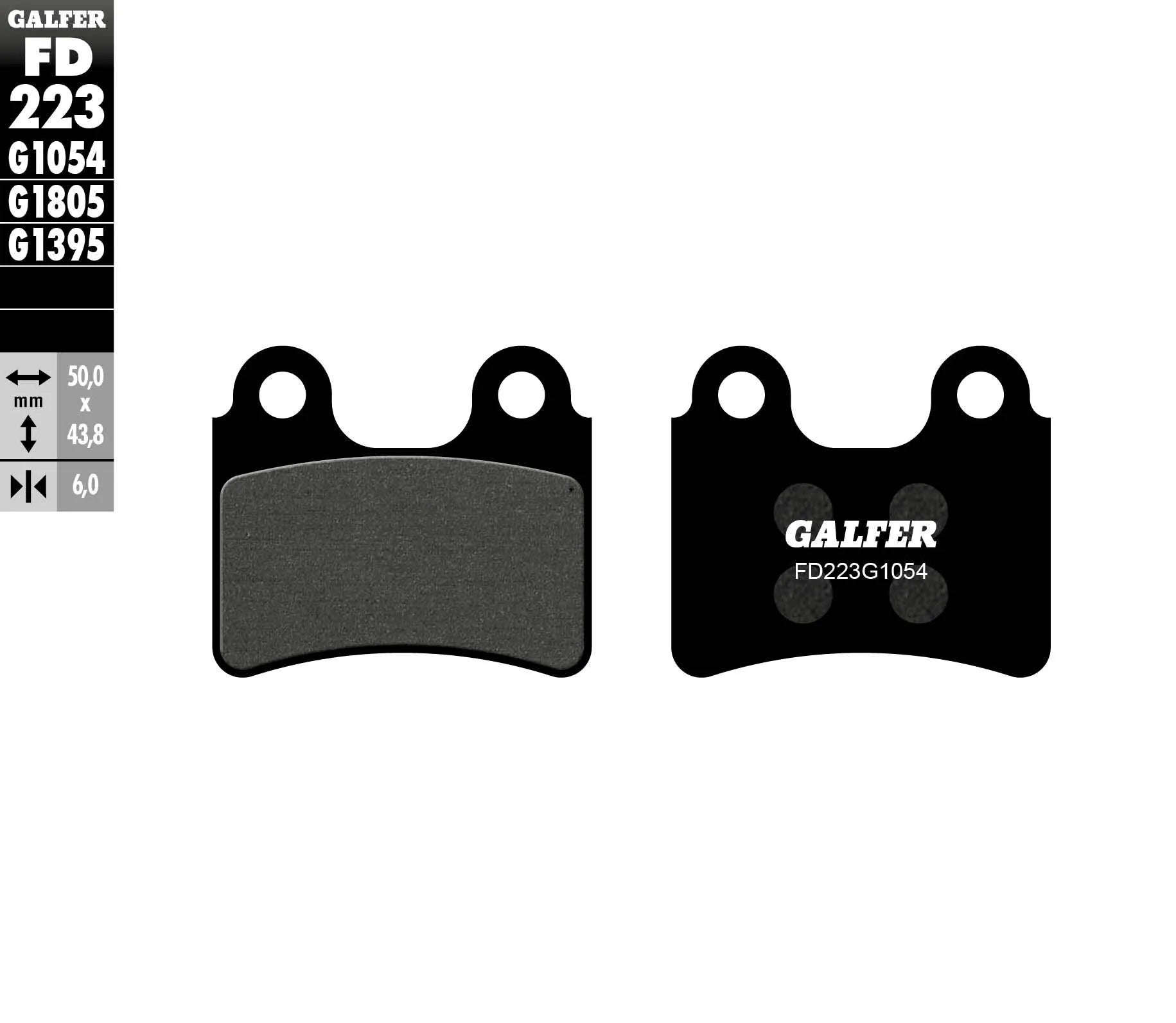 Galfer Semi-metallic Brake Pads - Oem Replacement