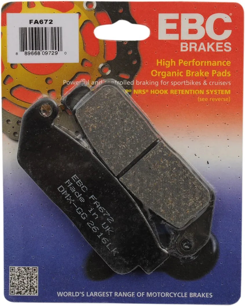 Ebc Organic Base Brake Pads Fa672