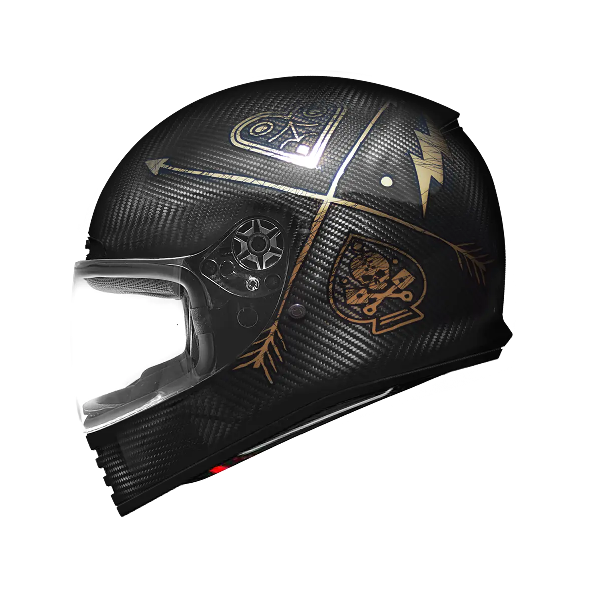 Premier Helmets Thunder Carbon Nx Gold Full Face Helmet