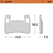 Moto-master Roadpro Sinter Brake Pad Front