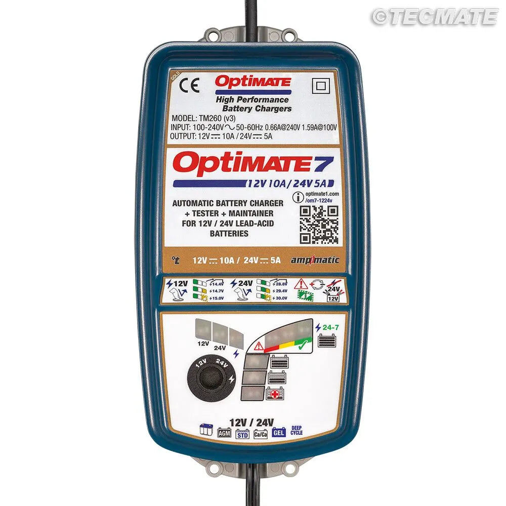 Tecmate Optimate 7 12v/24v batterioplader