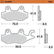 Moto-master Roadpro Sinter Brake Pad Rear