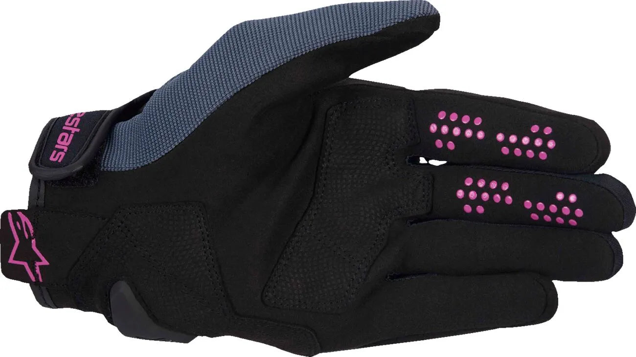 Alpinestars Women's Chrome Gloves - Blue/Purple/Asphalt Black