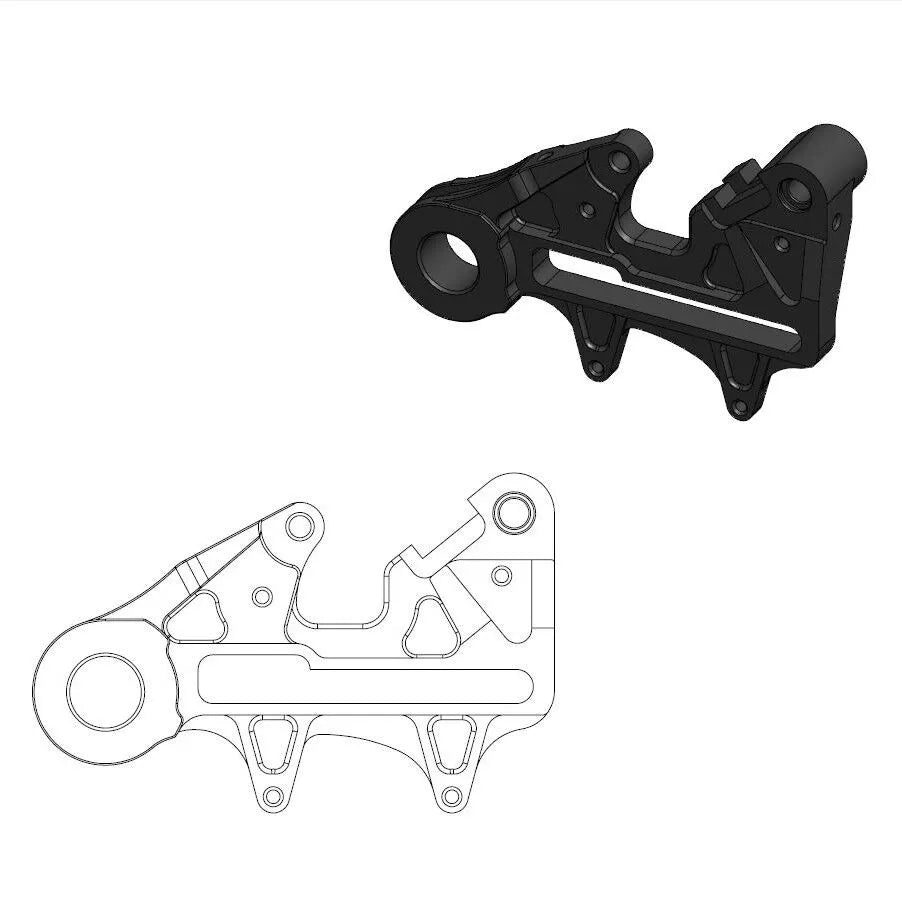 Moto-master Mx/offroad Adapter Bracket For Oversize Disc