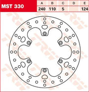 Trw Round Fixed Brake Rotor 220-250mm