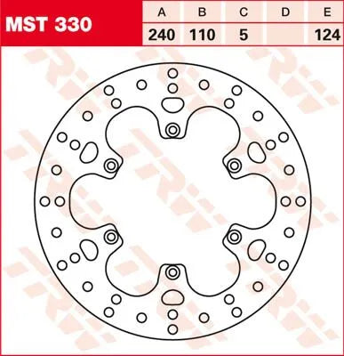Trw Round Fixed Brake Rotor 220-250mm