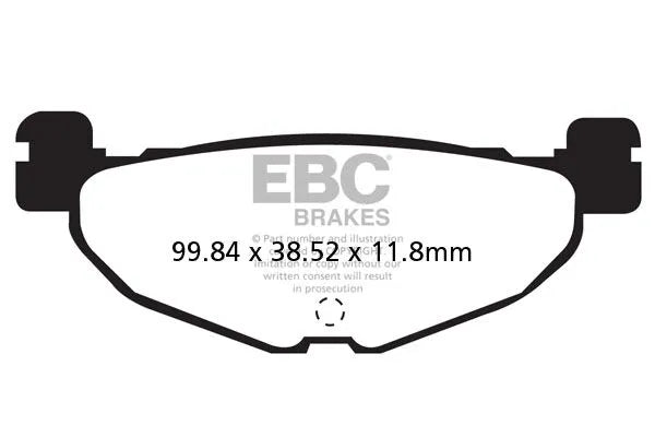 Ebc Sfa-hh Series Sintered Brake Pads For Scooters