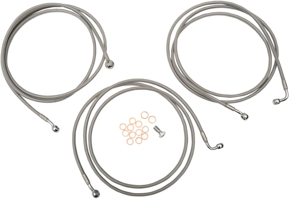 La Choppers Stainless Steel Brake Line Kit For Abs
