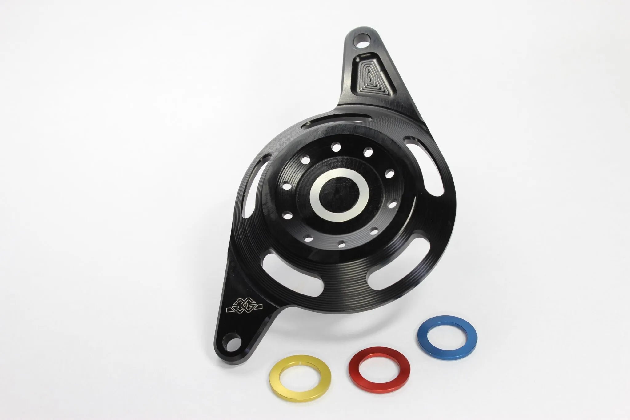 Gilles Tooling Tandhjulsdæksel - Sort/Rød Aluminium