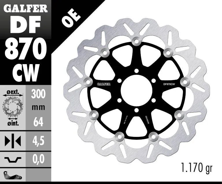 Galfer Brake Rotor For Motorcycles - 300 Mm