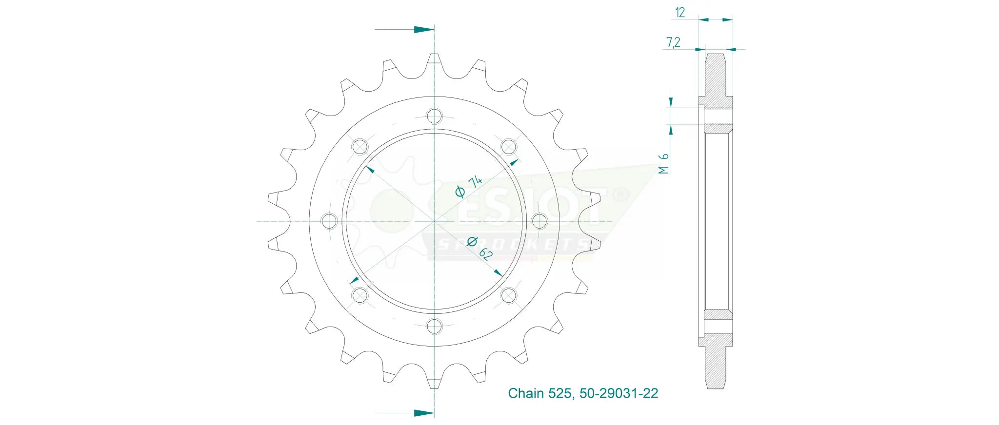 Esjot 525 Forhjul - Højtydende Stål