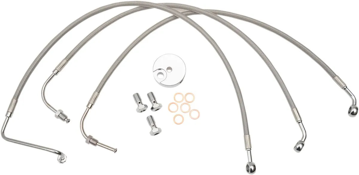 La Choppers Stainless Steel Brake Line Kit For Ape Hangers