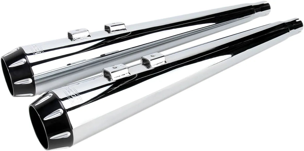 Bassani Xhaust Megaphone Slip-on Mufflers - Chrome