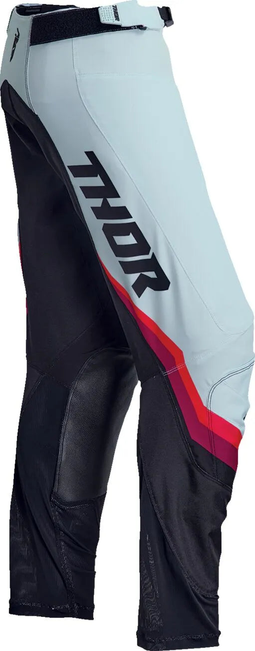 Thor Women's Pulse Rev Racewear Pants - Black/Dark Red/White/Mint