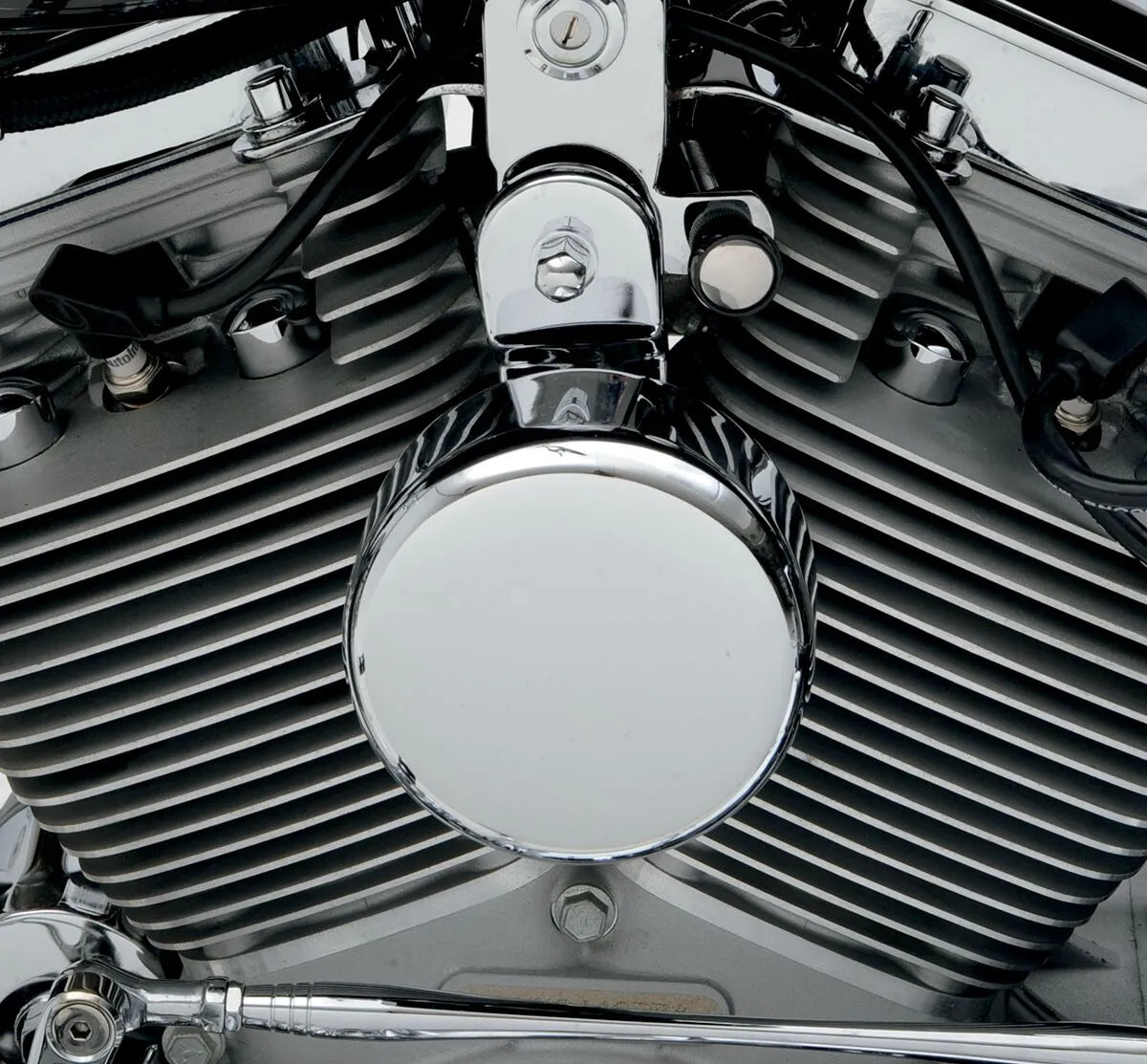 Drag Specialties Hornbeskytter - Kromstål, 4-5/8"