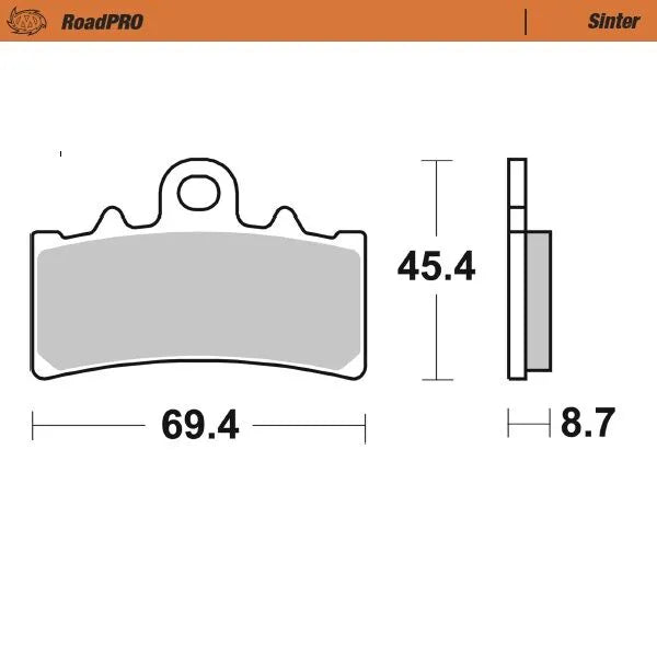 Moto-master Roadpro Sinter Scooter Brake Pads