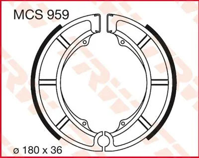 Trw Mcs959 Brake Shoes - Organic Base