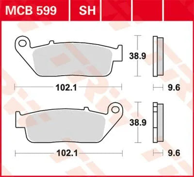 Trw Sh Series Sintered Rear Brake Pads