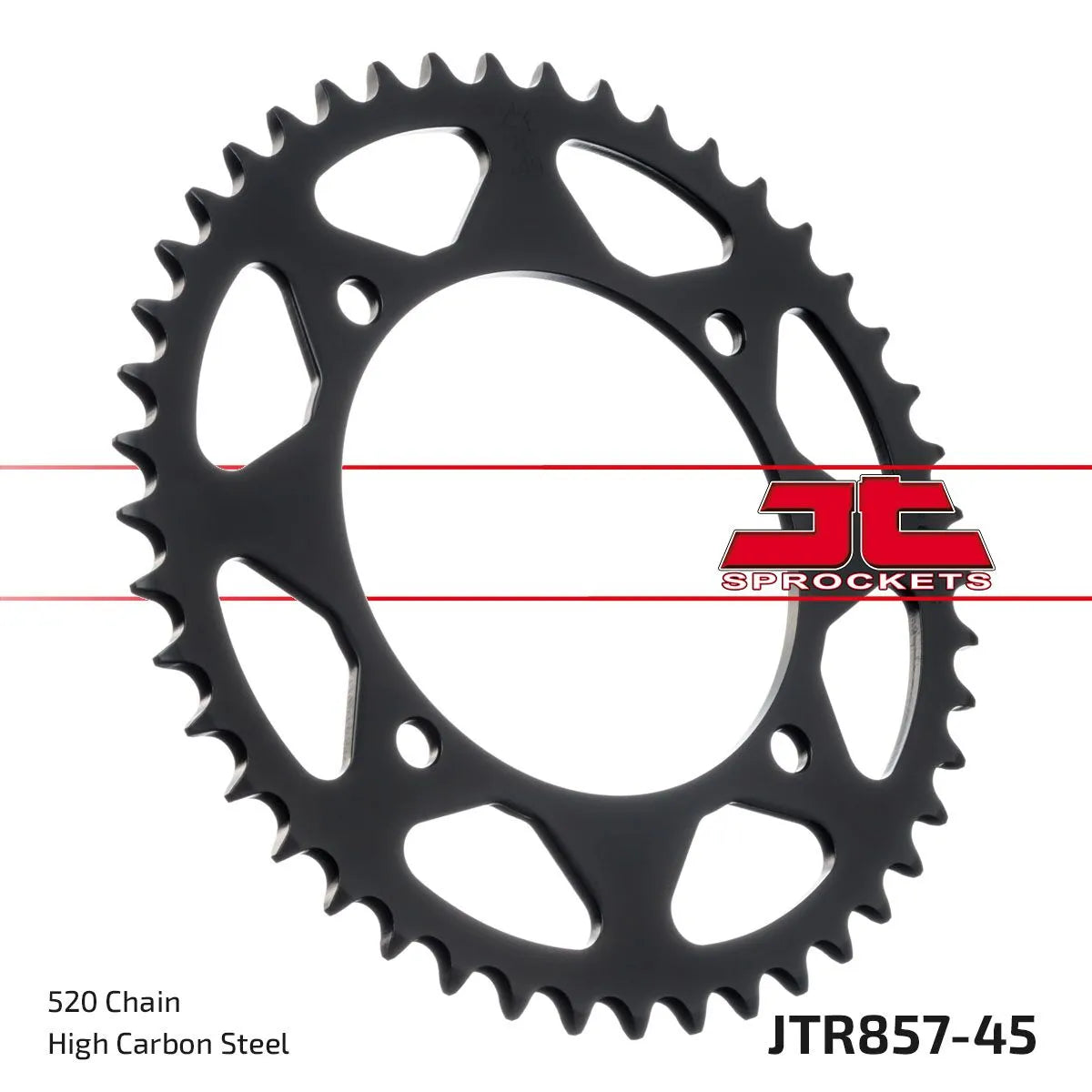 JT Sprockets Baghjul - Sort Zink - 520