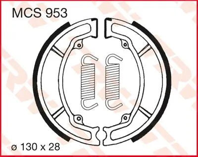 Trw Mcs953 Brake Shoes - Organic Compound